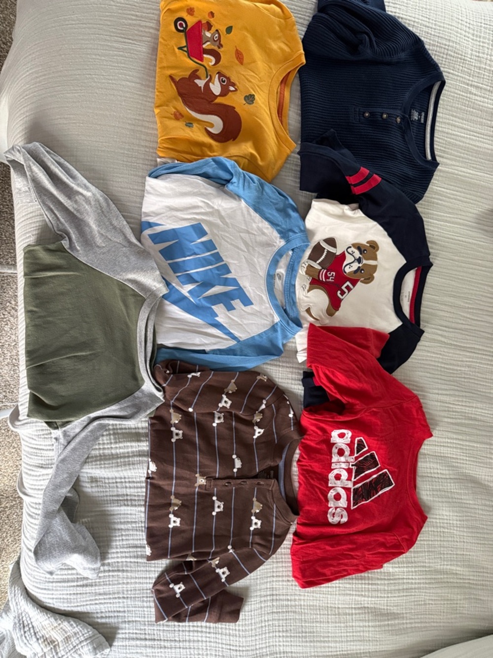 Seven item boys long sleeve clothing lot. Size 5T. Mostly Gymboree